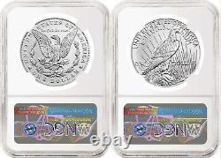 2 coin set 2023 uncirculated morgan and peace dollars ngc ms 70 fr presale