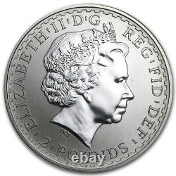 2000 Great Britain 1 oz Silver Britannia S£2 NGC MS69 QEII effigy