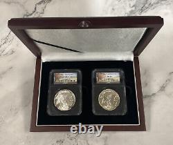 2001 P and D American Buffalo 2 Coin Commemorative Silver Dollar Coin Set