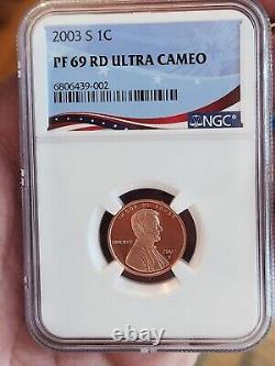 2003-s Clad Proof Set, Complete Multi Coin Set Of 10 Coins Ngc Pf69 Ultra Cameo