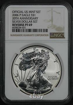 2006-P 20th Anniversary Silver Eagle From US Mint Silver Dollar Set NGC RP-69
