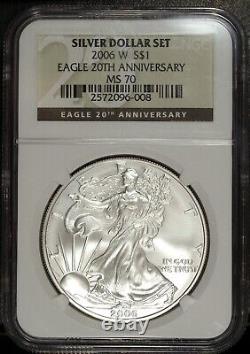 2006 W NGC MS 70 Burnished Silver Eagle? West Point? 20th Anniversary 008