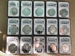 2007-2009 Canada Silver Olympics 15 Coins Full Set Ngc- Pr-70 Rare Low Pop 50