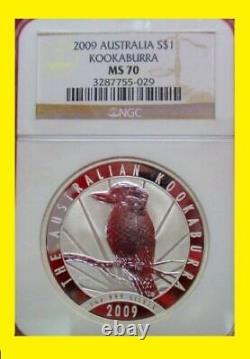 2007-2022 Australia Kookaburra 16 SILVER COINS set all perfect NGC MS 70 RARE 1