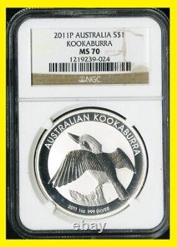 2007-2022 Australia Kookaburra 16 SILVER COINS set all perfect NGC MS 70 RARE 1