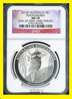 2007-2022 Australia Kookaburra 16 SILVER COINS set all perfect NGC MS 70 RARE 1