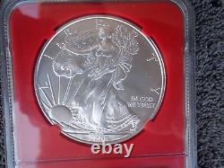 2008 $1 SILVER AMERICAN EAGLE NGC MS69 Edmund Moy Signature MINT ERROR