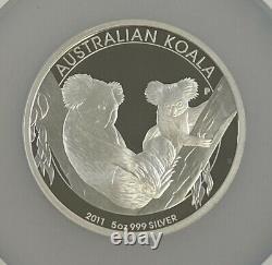 2011-P Australia Koala 5 oz $8 Proof Silver Coin NGC PF69 UC First Year of Issue