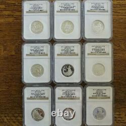 2012 Britannia Silver 25th Annv Set, 9 1/2-Ounce Proof Coins, NGC 6-PF70 3-PF69
