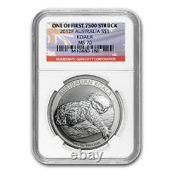 2012-P Australia 1 oz Silver Koala MS-70 NGC (1st of 7,500) SKU#85729