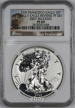 2012-S Reverse Proof American Silver Eagle First Release $1 NGC PF69