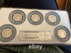 2012-S Silver Quarters Set NGC PF 70 UC ER ALL 5 Coins from SAME set, Beautiful