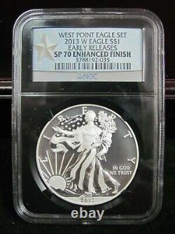 2013 West Point Silver Eagle Set Reverse Proof Enhanced Finish NGC PF 70 SP 70