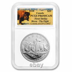 2014 Canada 1 oz Silver Bison The Fight PR-69 NGC First Release SKU#277629