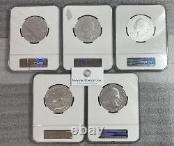 2014 P SP70 5oz Silver ATB 5 Coin Set America The Beautiful NGC