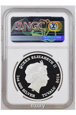 2014 S$1, Tuvalu, Dragon, Colorized, PF 69 ULTRA CAMEO, Silver (. 999)