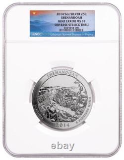 2014 Shenandoah 5 oz. Silver ATB Coin NGC MS69 Mint Error