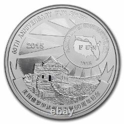 2015 China 5 oz Silver Panda FUN Coin Show Medal PF-70 NGC SKU#273737