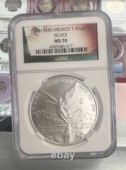 2015 MO Mexico One SIlver Onza MS 70 NGC