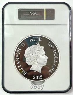 2015 One Kilo. 999 Silver $100 Steamboat Willie Disney Mickey Mouse Ngc Pf70uc