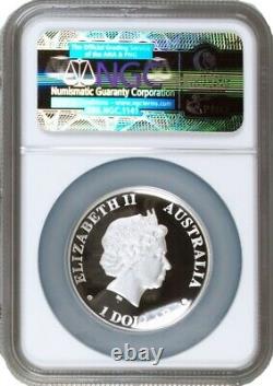 2015 P $1 AUD 1 oz. 999 Silver Proof Kangaroo High Relief NGC PF70 UC Box & COA