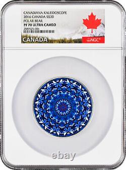 2016 $20 Canadiana Kaleidoscope Polar Bear NGC Graded Coin