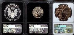 2016 3 Pc Coin & Chronicles Sets Ngc Proof 69, 69 & Ms68