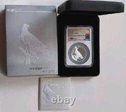 2016 Australia Wedge Tailed Eagle Hi Relief 1 oz NGC Silver Coin PF 70 MERCANTI