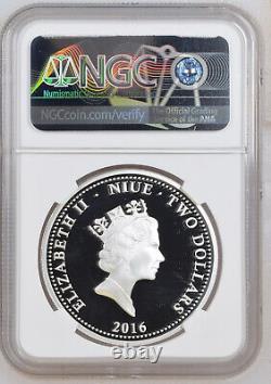 2016 GILT Niue S$2, Colors, Year of the Monkey, PF 69 ULTRA CAMEO, Silver (. 999)