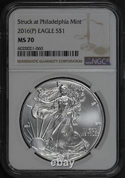 2016-(P) Silver Eagle Struck at Philadelphia Mint NGC MS-70 Key Date