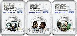 2016 Silver Star Trek Complete 3-coin Set All Coins Ngc Pf70 First Release