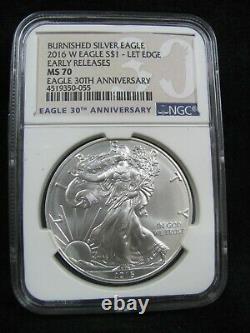 2016-W Burnished American Silver Eagle NGC MS 70 Early Releases