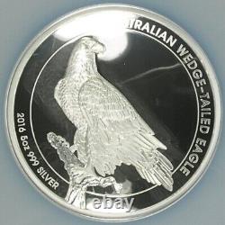 2016P Australia 5 oz Wedge Tailed Eagle NGC PF69 High Relief 5oz Fine Silver BE