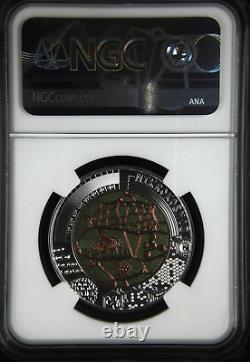 2017 Austria Microcosm Butterfly Silver/Niobium Coin NGC MS 70