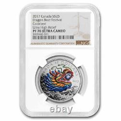 2017 Canada 1 oz Silver $25 Dragon UHR NGC PF-70 Ultra Cameo SKU#277565