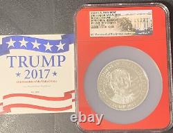 2017 EQ. Guinea 45th President Trump Inaugural Silver 1-oz NGC PF70UC COA #6 RARE