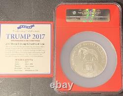 2017 EQ. Guinea 45th President Trump Inaugural Silver 1-oz NGC PF70UC COA #6 RARE