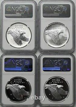 2017 PDSW 225th Anniversary American Liberty Silver Medal Set NGC 70/70/70/70