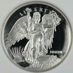 2017 St Gaudens Winged Liberty Ngc Pf70 Reverse Proof Silver Com J. Mercanti