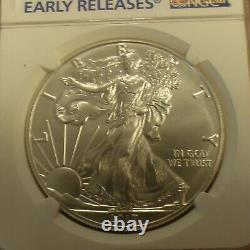 2017 US$1 Silver Eagle MS70 NGC 1oz Silver 99.9%, Early Releases Coin (Silver)