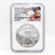 2017-W Burnished Silver Eagle Early Releases NGC MS69 (Purple Heart Label)