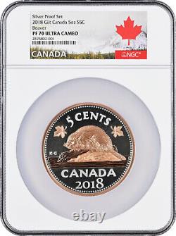 2018 5c Big Coin Beaver Canadian Coins NGC Graded Coin