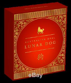 2018 Australia OPAL LUNAR Year of the DOG 1oz Silver Proof Coin NGC PF70 UC ER