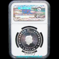 2018 Australia Opal Series Lunar Year of Dog 1oz Silver Proof Coin NGC PF70UC ER