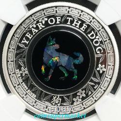 2018 Australia Opal Series Lunar Year of Dog 1oz Silver Proof Coin NGC PF70UC ER