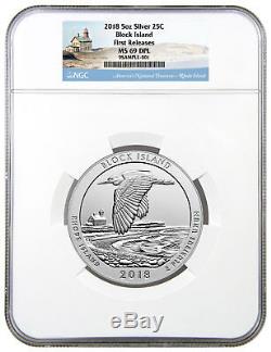 2018 Block Island 5 oz Silver ATB America Beautiful NGC MS69 DPL FR SKU49856