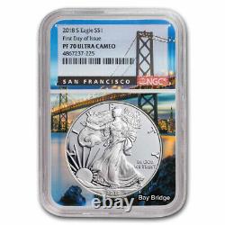 2018-S Proof American Silver Eagle PF-70 NGC (FDI, San Francisco) SKU#277942