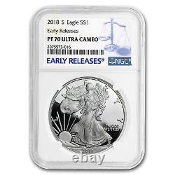 2018-S Proof Silver American Eagle PF-70 NGC (Early Releases) SKU#172297