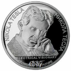 2018 Serbia Nikola Tesla Alternating Current 1 oz Silver Proof NGC PF69 UCAM