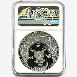 2019 2 oz GANESHA Silver Coin MS 70 World Cultures Cameroon